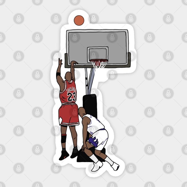 Michael Jordan The Last Shot Sticker by rattraptees